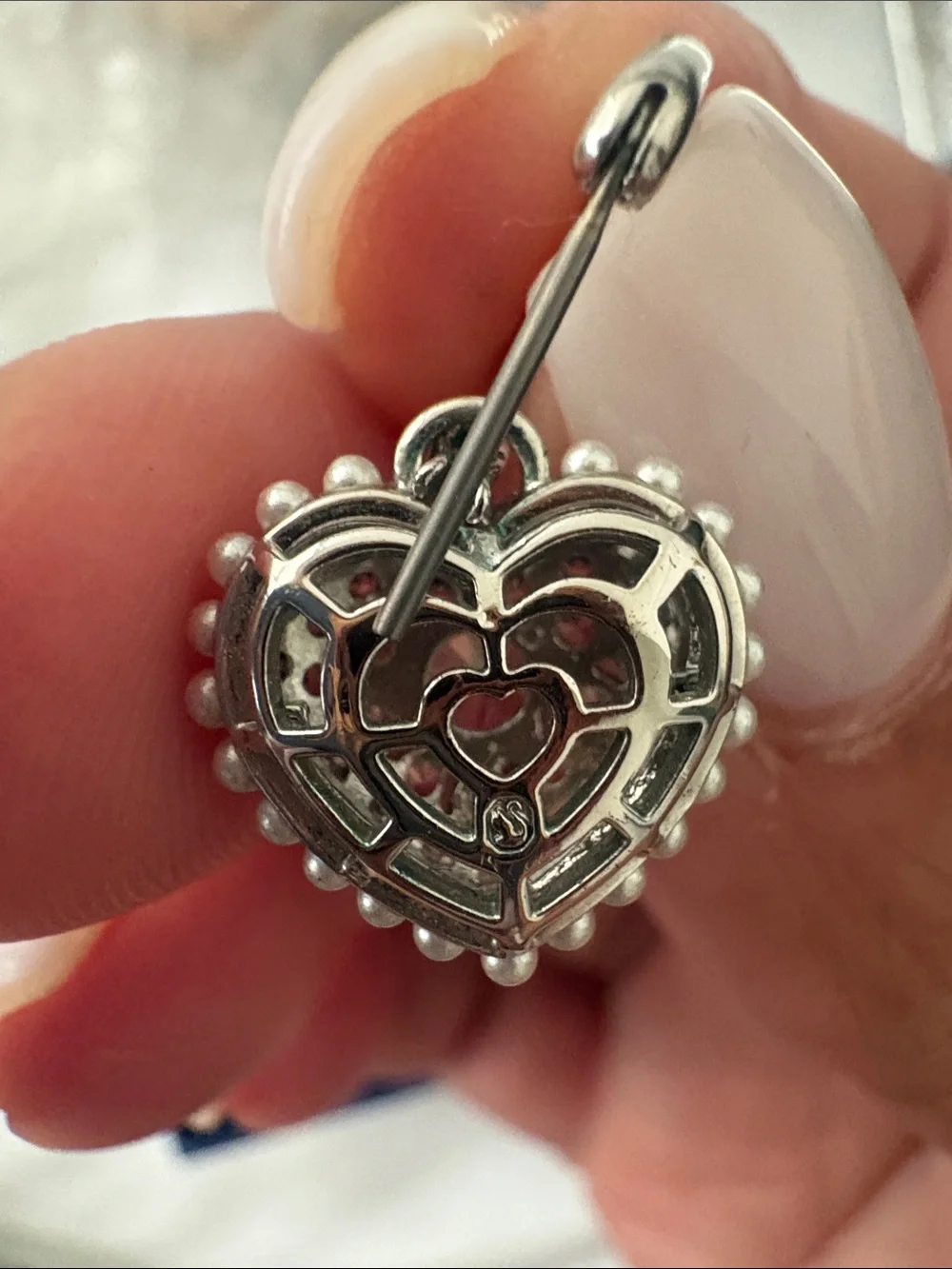 Swarovski Silver Crystal Heart Drop Earrings